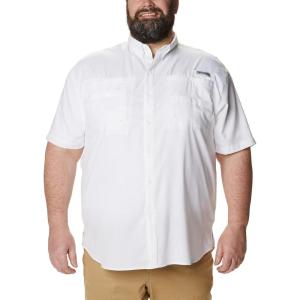 Columbia Men’s PFG Tamiami II Short Sleeve Shirt(White – Legacy)