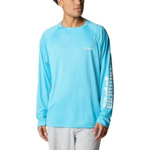 Columbia Men’s PFG Terminal Tackle Long Sleeve Shirt(Atoll/White Logo)