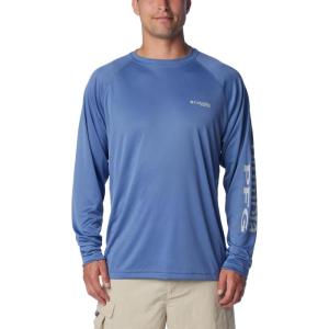 Columbia Men’s PFG Terminal Tackle Long Sleeve Shirt(Bluebell/Cool Grey Logo)