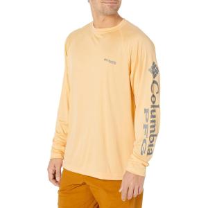 Columbia Men’s PFG Terminal Tackle Long Sleeve Shirt(Cocoa Butter/City Grey Logo)