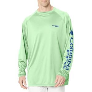 Columbia Men’s PFG Terminal Tackle Long Sleeve Shirt(Key West/Vivid Blue Logo)
