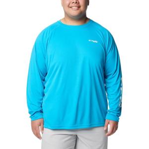 Columbia Men’s PFG Terminal Tackle Long Sleeve Shirt(Ocean Blue/White Logo)