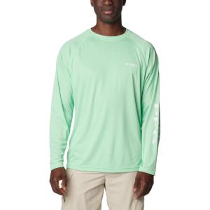 Columbia Men’s PFG Terminal Tackle Long Sleeve Shirt(Ocean Mint/White Logo)