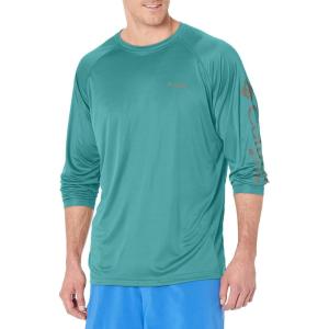 Columbia Men’s PFG Terminal Tackle Long Sleeve Shirt(Teal/Kettle Logo)