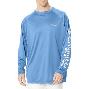 Columbia Men’s PFG Terminal Tackle Long Sleeve Shirt(White Cap/White Logo)