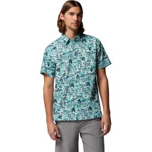 Columbia Mens PFG Trollers Best II Short Sleeve Shirt(Gulf Stream Bluewaters)