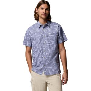 Columbia Mens PFG Trollers Best II Short Sleeve Shirt(New Moon Flatout)