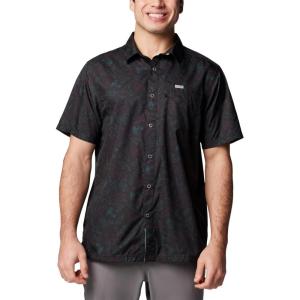 Columbia Men’s Super Slack Tide Camp Shirt Short Sleeve(Black Casted N Blasted)