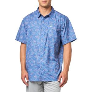 Columbia Men’s Super Slack Tide Camp Shirt Short Sleeve(Bluebell Keye Takeaway)