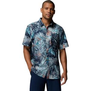 Columbia Men’s Super Slack Tide Camp Shirt Short Sleeve(Collegiate Navy Hooked Up)