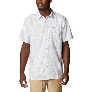 Columbia Men’s Super Slack Tide Camp Shirt Short Sleeve(Cool Grey Hula Fish Print)