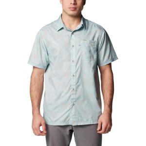 Columbia Men’s Super Slack Tide Camp Shirt Short Sleeve(Crushed Blue Casted N Blasted)