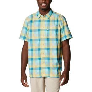 Columbia Men’s Super Slack Tide Camp Shirt Short Sleeve(Gulf Stream Multi Gingham)