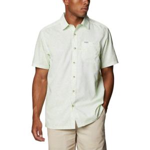 Columbia Men’s Super Slack Tide Camp Shirt Short Sleeve(Light Lime Kona Print)