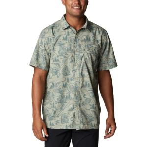 Columbia Men’s Super Slack Tide Camp Shirt Short Sleeve(Metal Pfg Origins Print)