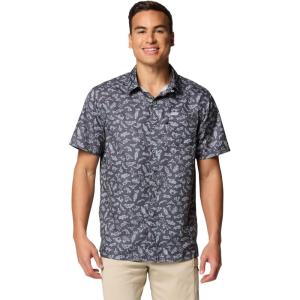 Columbia Men’s Super Slack Tide Camp Shirt Short Sleeve(Shark Texas Time)