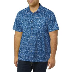Columbia Men’s Super Slack Tide Camp Shirt Short Sleeve(Vivid Blue Gamefish Print)