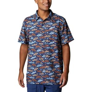 Columbia Men’s Super Slack Tide Camp Shirt Short Sleeve(White Sails Away Print)