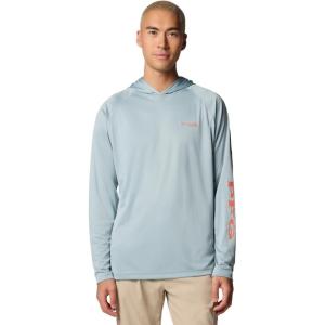 Columbia Men’s Terminal Tackle Hoodie(Crushed Blue/Faded Peach Logo)