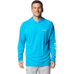 Columbia Men’s Terminal Tackle Hoodie(Ocean Blue/White Logo)