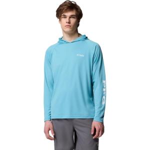 Columbia Men’s Terminal Tackle Hoodie(Vintage Blue/White Logo)