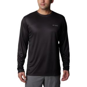 Columbia Men’s Terminal Tackle PFG Fish Flag Long Sleeve(Black/Berry Jam Inshore Fish)