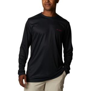 Columbia Men’s Terminal Tackle PFG Fish Flag Long Sleeve(Black/Ga Fish)