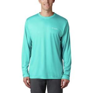 Columbia Men’s Terminal Tackle PFG Fish Flag Long Sleeve(Bright Aqua/Dark Pool)