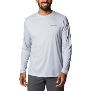 Columbia Men’s Terminal Tackle PFG Fish Flag Long Sleeve(Cool Grey/Ga Fish)