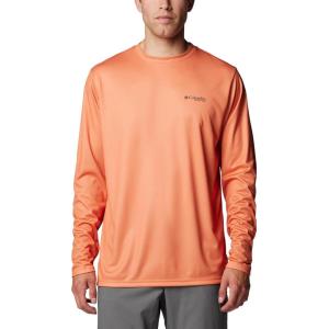 Columbia Men’s Terminal Tackle PFG Fish Flag Long Sleeve(Dusty Orange/Deep Olive)