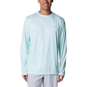 Columbia Men’s Terminal Tackle PFG Fish Flag Long Sleeve(Icy Morn/Canyon Blue)