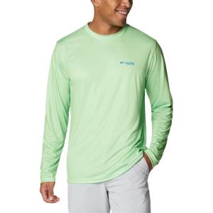 Columbia Men’s Terminal Tackle PFG Fish Flag Long Sleeve(Lime Glow/Vivid Blue)