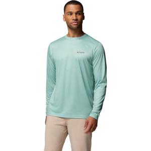 Columbia Men’s Terminal Tackle PFG Fish Flag Long Sleeve(Misty Jade/Dusty Purple)