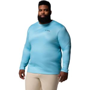 Columbia Men’s Terminal Tackle PFG Fish Flag Long Sleeve(Vintage Blue/Collegiate Navy)