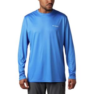 Columbia Men’s Terminal Tackle PFG Fish Flag Long Sleeve(Vivid Blue/White)