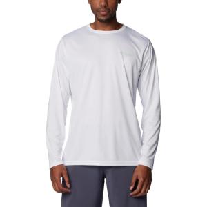 Columbia Men’s Terminal Tackle PFG Fish Flag Long Sleeve(White/Bright Nectar Mid Atlantic)