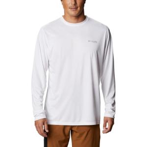 Columbia Men’s Terminal Tackle PFG Fish Flag Long Sleeve(White/Collegiate Navy)