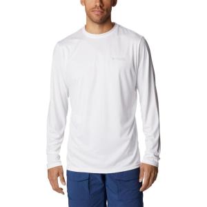 Columbia Men’s Terminal Tackle PFG Fish Flag Long Sleeve(White/Spring Blue Mid Atlantic)