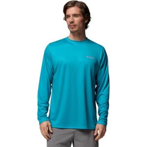 Columbia Mens Terminal Tackle PFG Fish Shine II Long Sleeve(Ocean Teal)