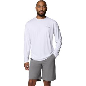 Columbia Mens Terminal Tackle PFG Fish Shine II Long Sleeve(White)