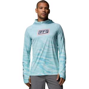Columbia mens Pfg Super Terminal Tackle Vent Hoodie(Marine Light Currents Fade)
