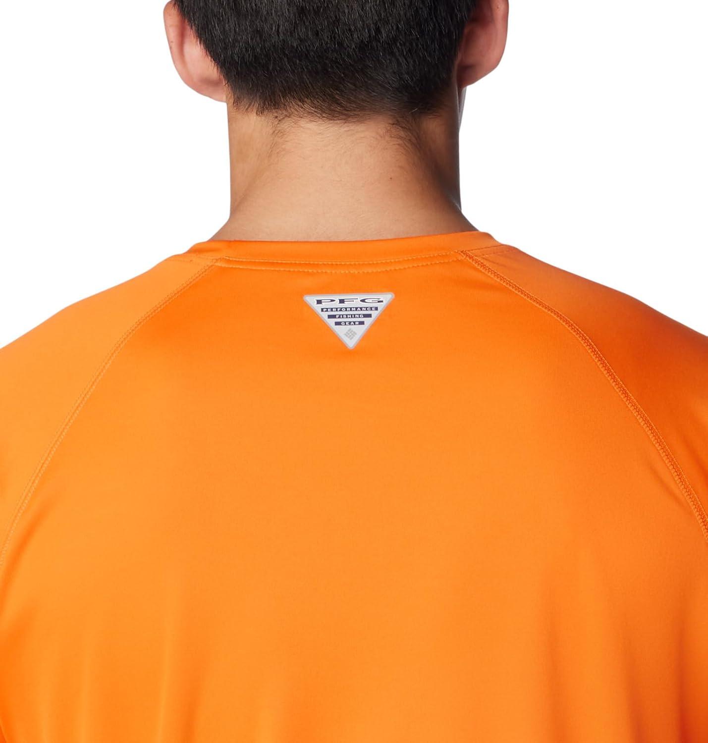 imageColumbia Mens CLG Terminal Tackle Ls ShirtFla Spark Orange