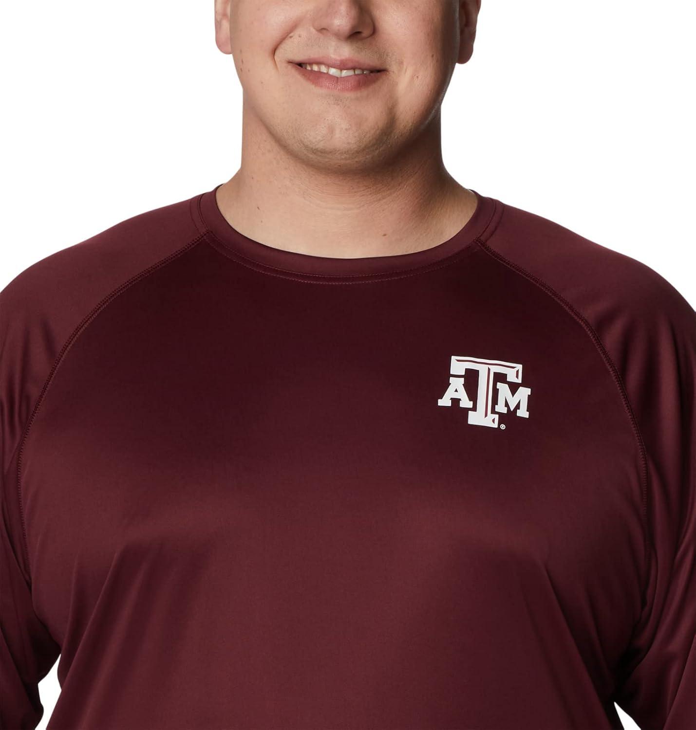 imageColumbia Mens CLG Terminal Tackle Ls ShirtTam Deep Maroon White