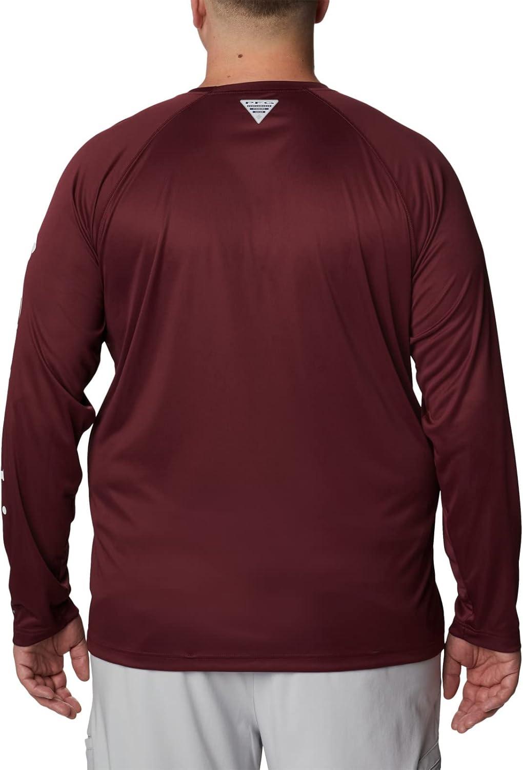 imageColumbia Mens CLG Terminal Tackle Ls ShirtTam Deep Maroon White
