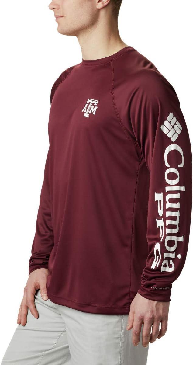 imageColumbia Mens CLG Terminal Tackle Ls ShirtTam Deep Maroon White