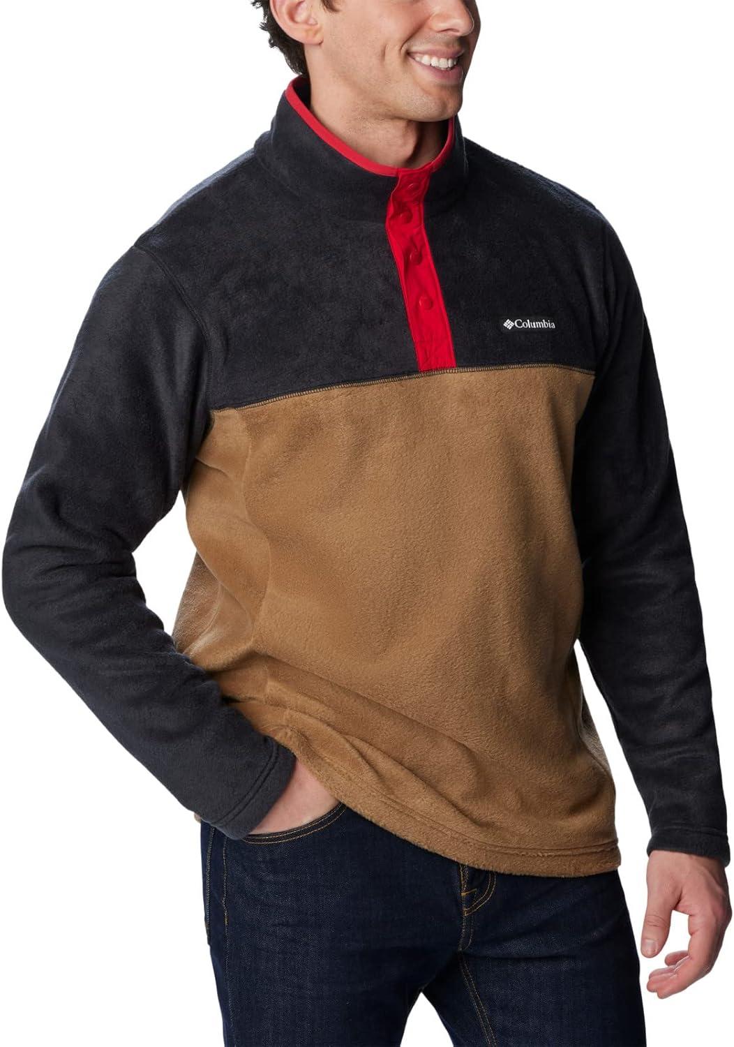 imageColumbia mens Steens Mountain Half SnapDelta Black Mountain Red
