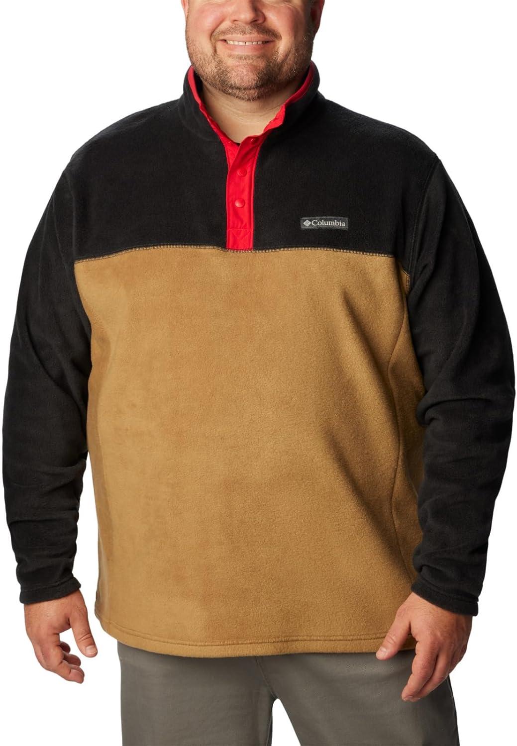 imageColumbia mens Steens Mountain Half SnapDelta Black Mountain Red
