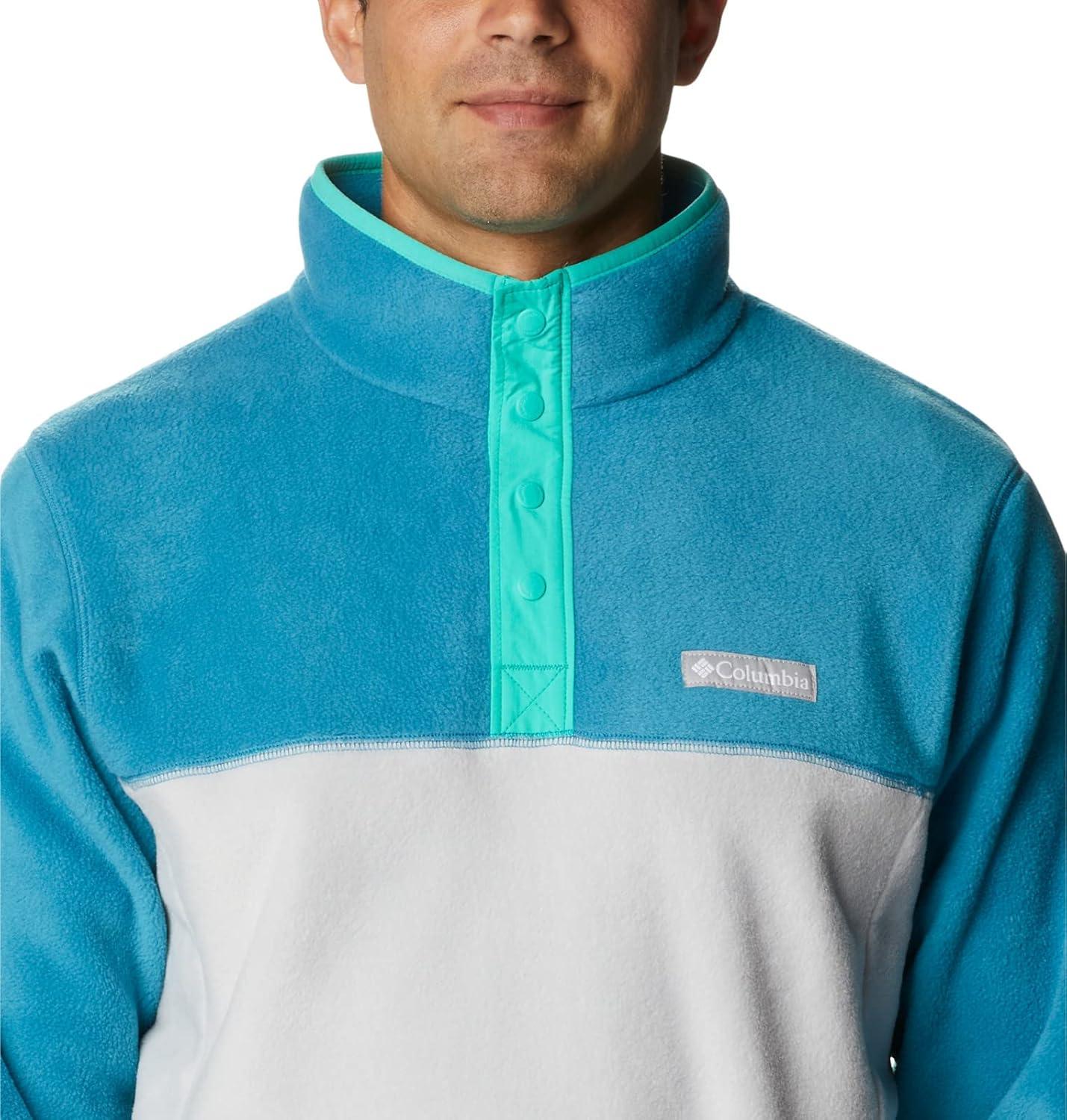 imageColumbia mens Steens Mountain Half SnapNimbus GreyDeep MarineElectric Turquoise U