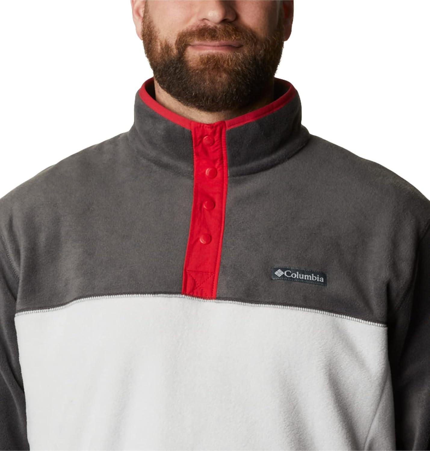 imageColumbia mens Steens Mountain Half SnapNimbus GreySharkMountain Red