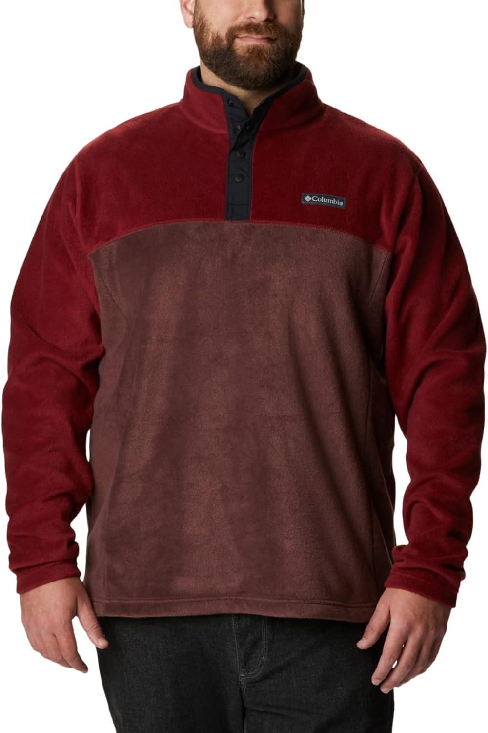 imageColumbia mens Steens Mountain Half SnapRed LodgeRed JasperBlack
